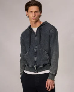Store rbSTRIDE Denim Zip Hoodie Sweatshirts