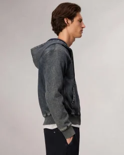 Store rbSTRIDE Denim Zip Hoodie Sweatshirts