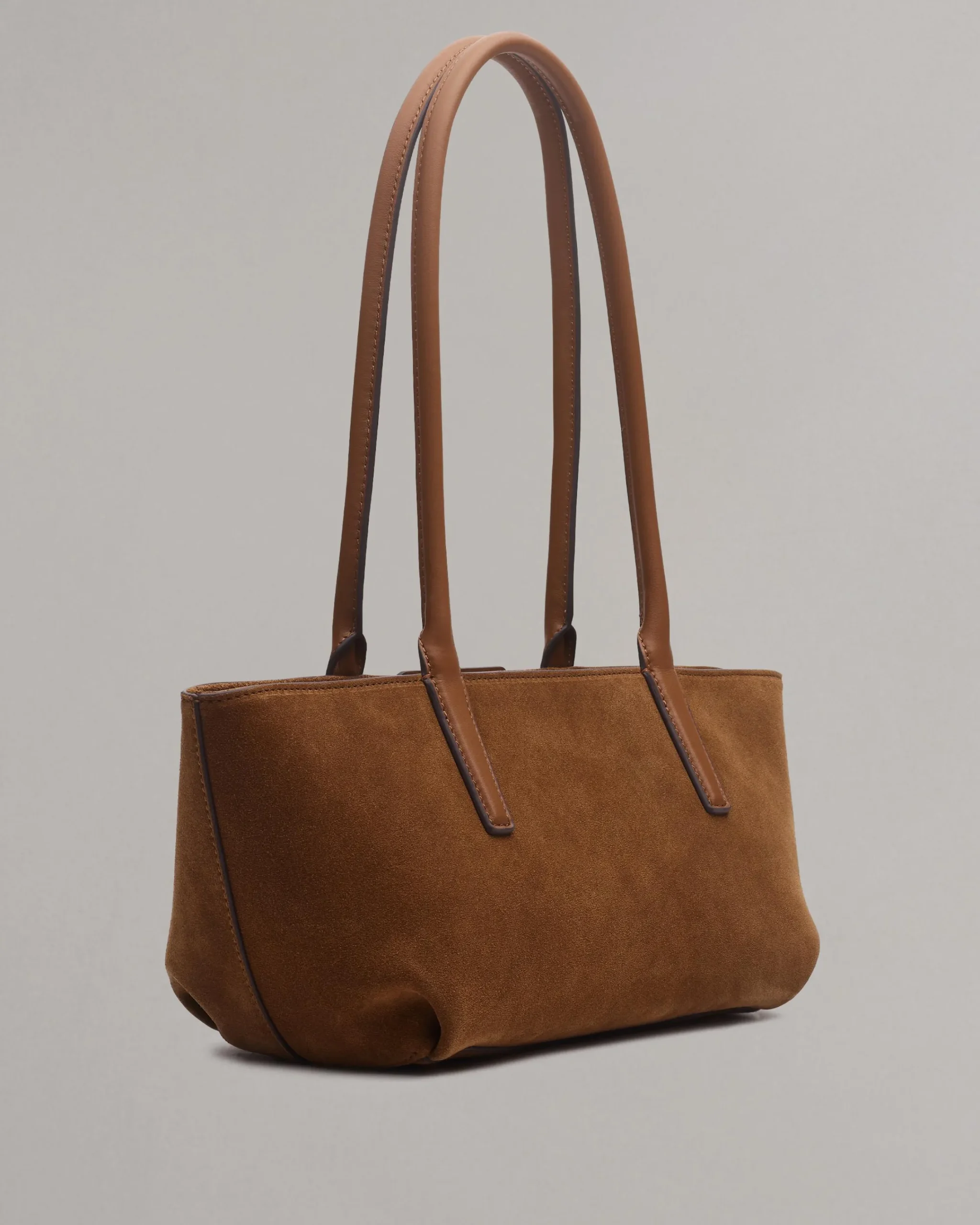 New Realm Italian Suede Satchel Women Handbags