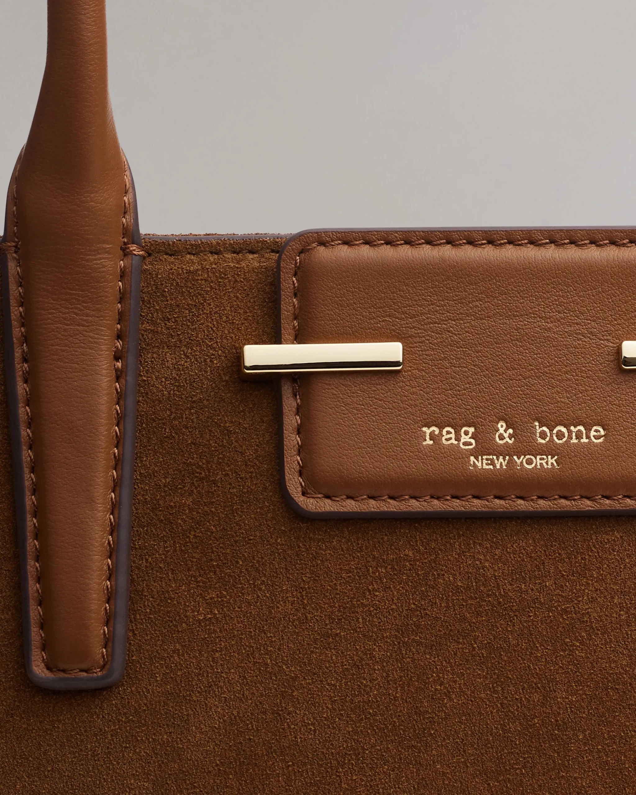 New Realm Italian Suede Satchel Women Handbags