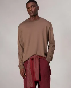 Cheap Relaxed Fit Contrast-Trim Cotton Tee T-Shirts & Henleys