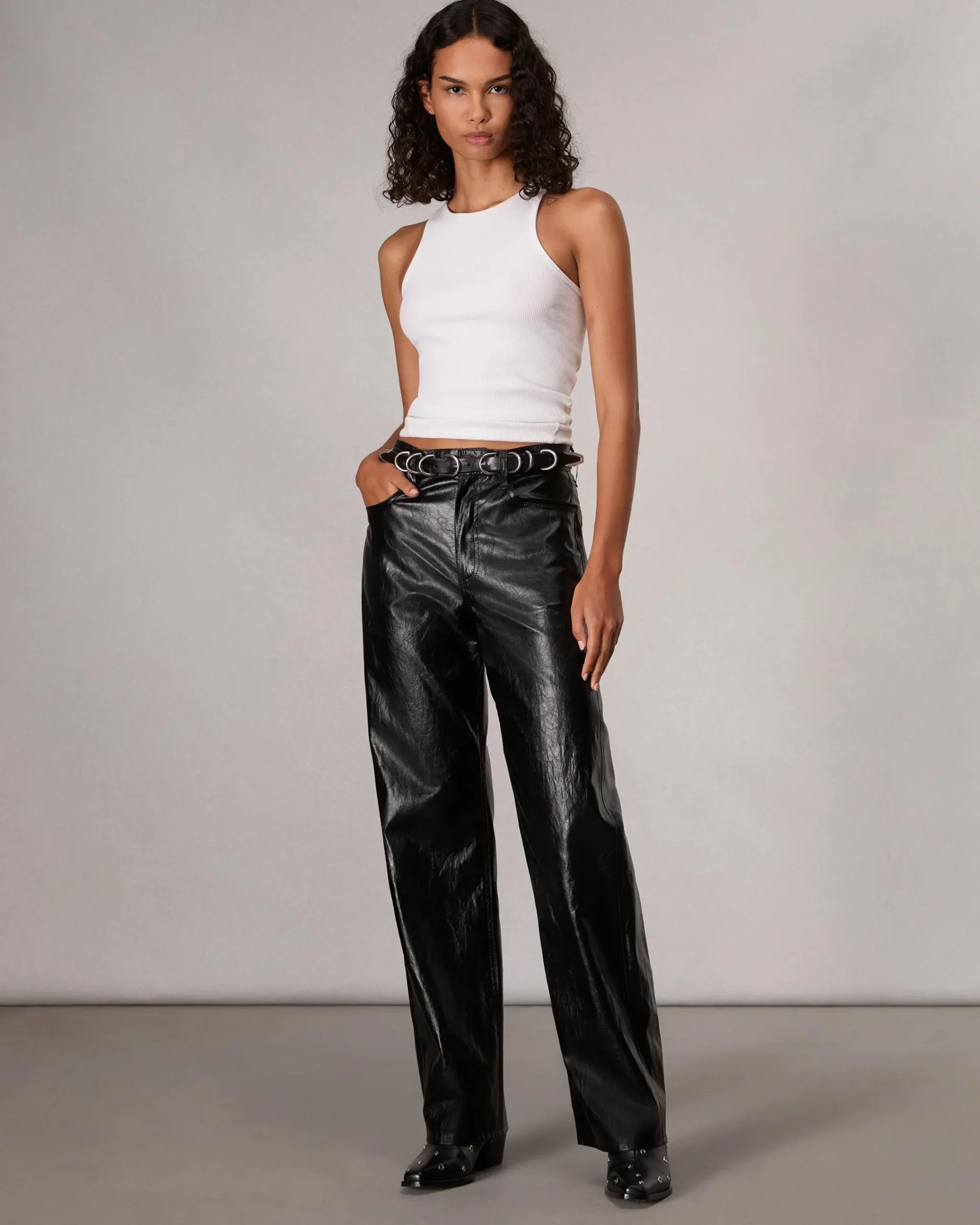 Cheap Shea Faux Leather Pant Women Pants