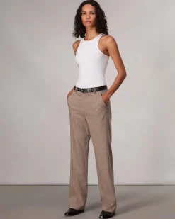 New Shea Full-Length Plaid Pant Women Pants