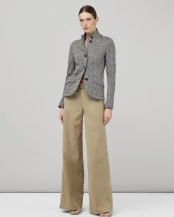 Best Slade Cotton Plaid Blazer Women Blazers & Vests