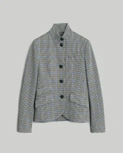 Best Slade Cotton Plaid Blazer Women Blazers & Vests