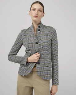 Best Slade Cotton Plaid Blazer Women Blazers & Vests