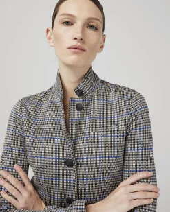 Best Slade Cotton Plaid Blazer Women Blazers & Vests