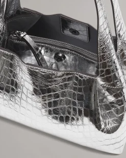 Cheap Slade Embossed Metallic Leather Shoulder Bag Women Handbags