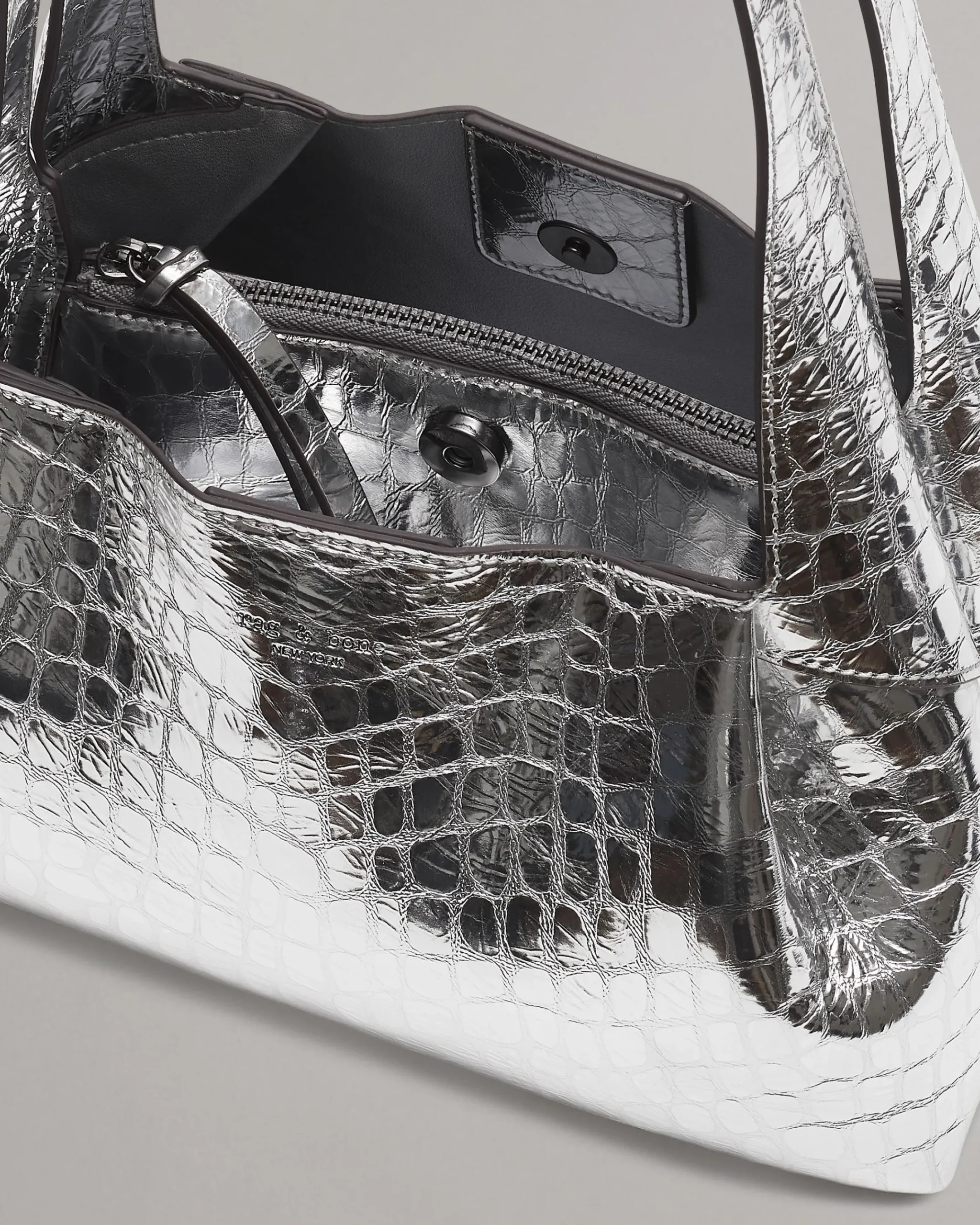 Cheap Slade Embossed Metallic Leather Shoulder Bag Women Handbags
