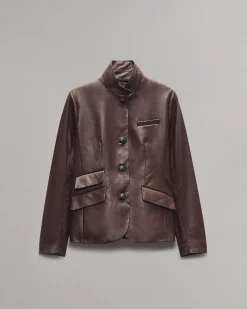 Sale Slade Leather Blazer Women Blazers & Vests