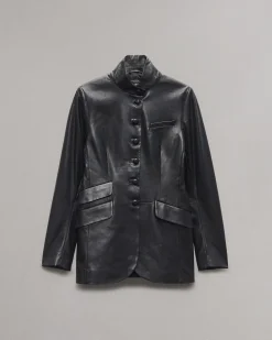 Hot Slade Long Leather Blazer Women Blazers & Vests