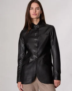 Hot Slade Long Leather Blazer Women Blazers & Vests