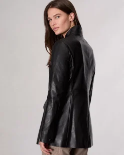 Hot Slade Long Leather Blazer Women Blazers & Vests