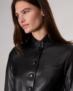 Hot Slade Long Leather Blazer Women Blazers & Vests