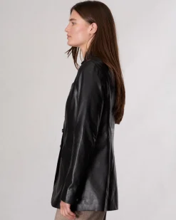 Hot Slade Long Leather Blazer Women Blazers & Vests