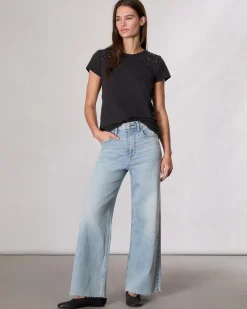 Clearance Studded Cotton T-Shirt Women T-Shirts