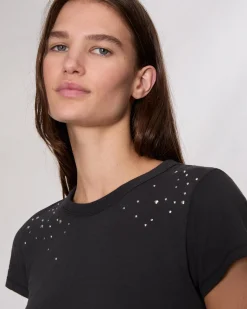 Clearance Studded Cotton T-Shirt Women T-Shirts