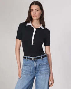 Discount The Knit Button Top Women Shirts & Tops
