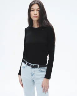 Discount The Knit Long Sleeve Tee Women T-Shirts