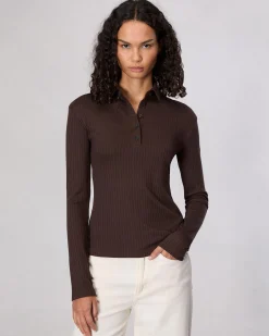 Sale The Knit Rib Polo Shirt Women Shirts & Tops