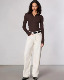 Sale The Knit Rib Polo Shirt Women Shirts & Tops