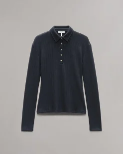 Best Sale The Knit Rib Polo Shirt Women Shirts & Tops