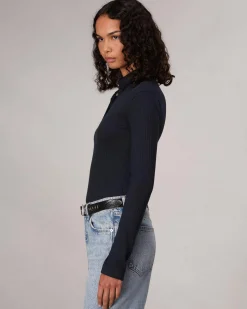 Best Sale The Knit Rib Polo Shirt Women Shirts & Tops