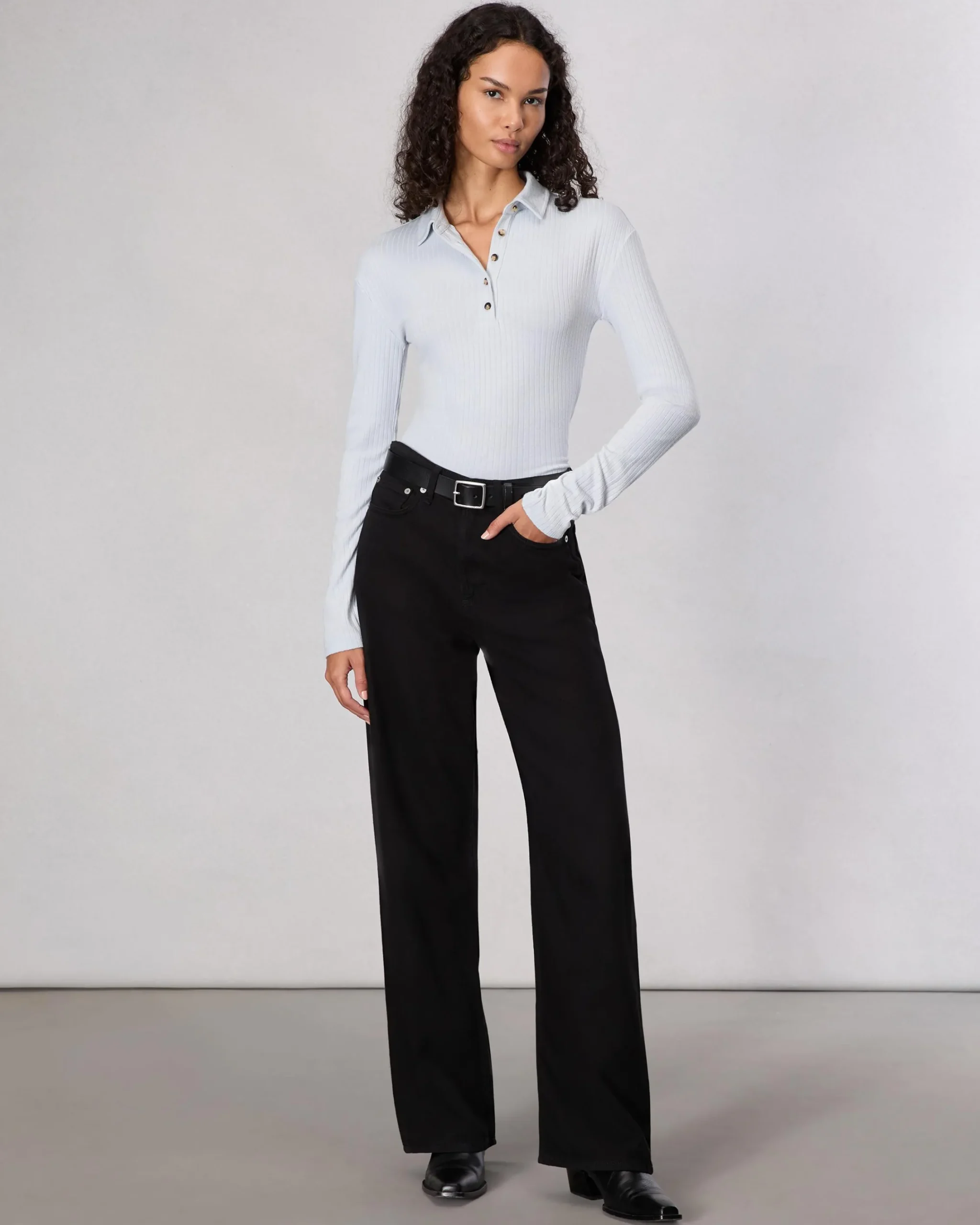 Best The Knit Rib Polo Shirt Women Shirts & Tops