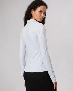 Best The Knit Rib Polo Shirt Women Shirts & Tops