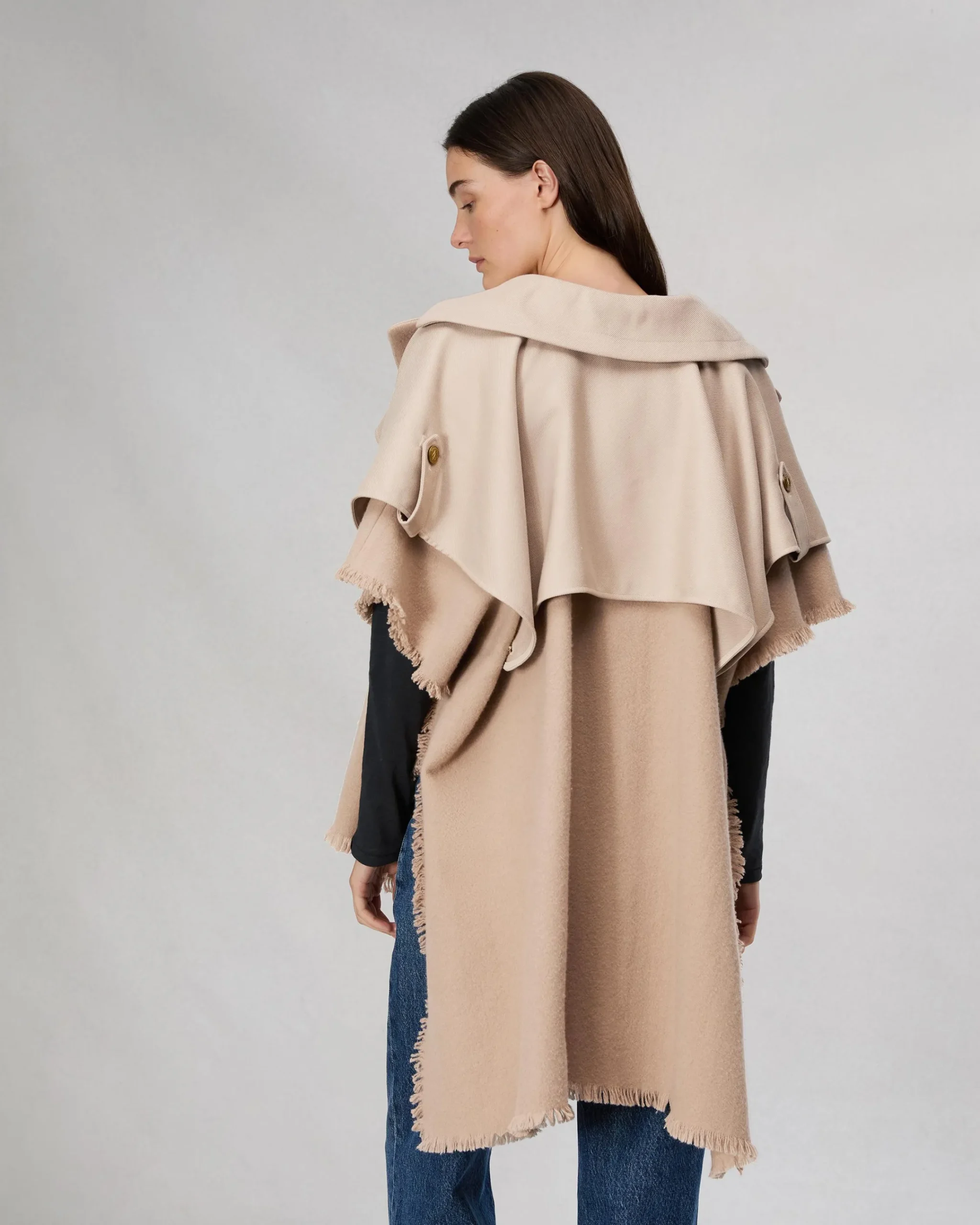 Cheap Wool Trench Poncho Women Scarves & Ponchos