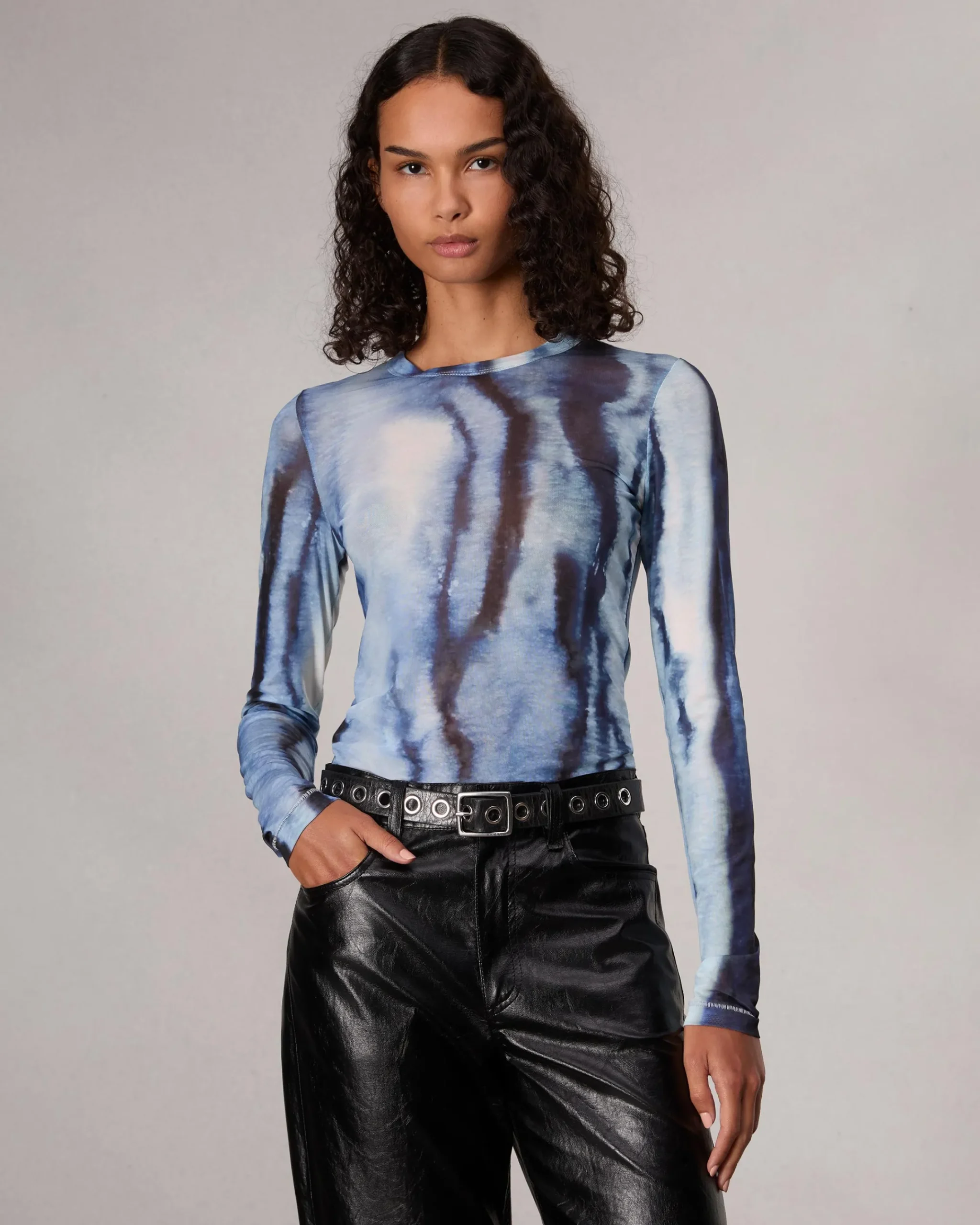 Fashion Yana Stretch Mesh T-Shirt Women Shirts & Tops